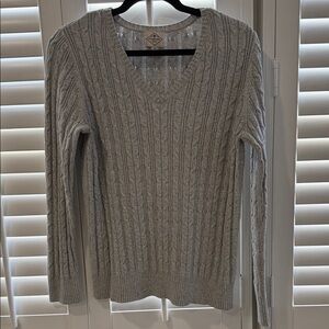 St. John's Bay Light Gray V-Neck Sweater